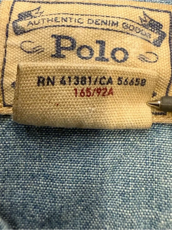 Polo Ralph Lauren - Mila Chambray Denim Button Down Western Roses Size Medium - Picture 13 of 14